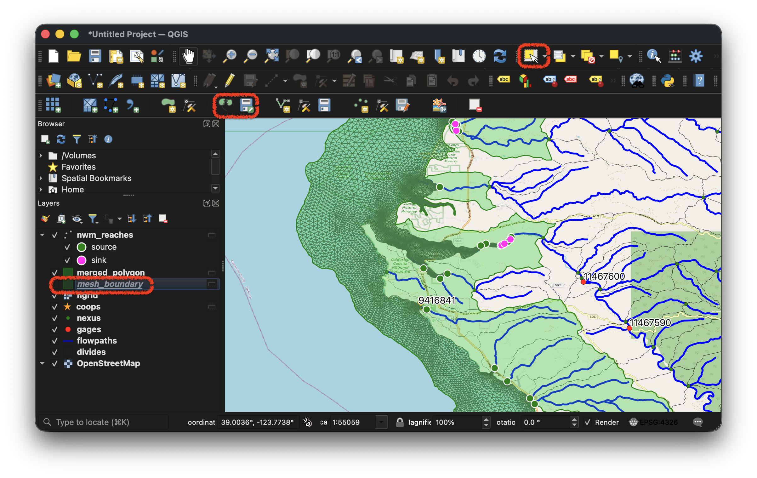 QGIS Plugin: model domain with watershed boundaries