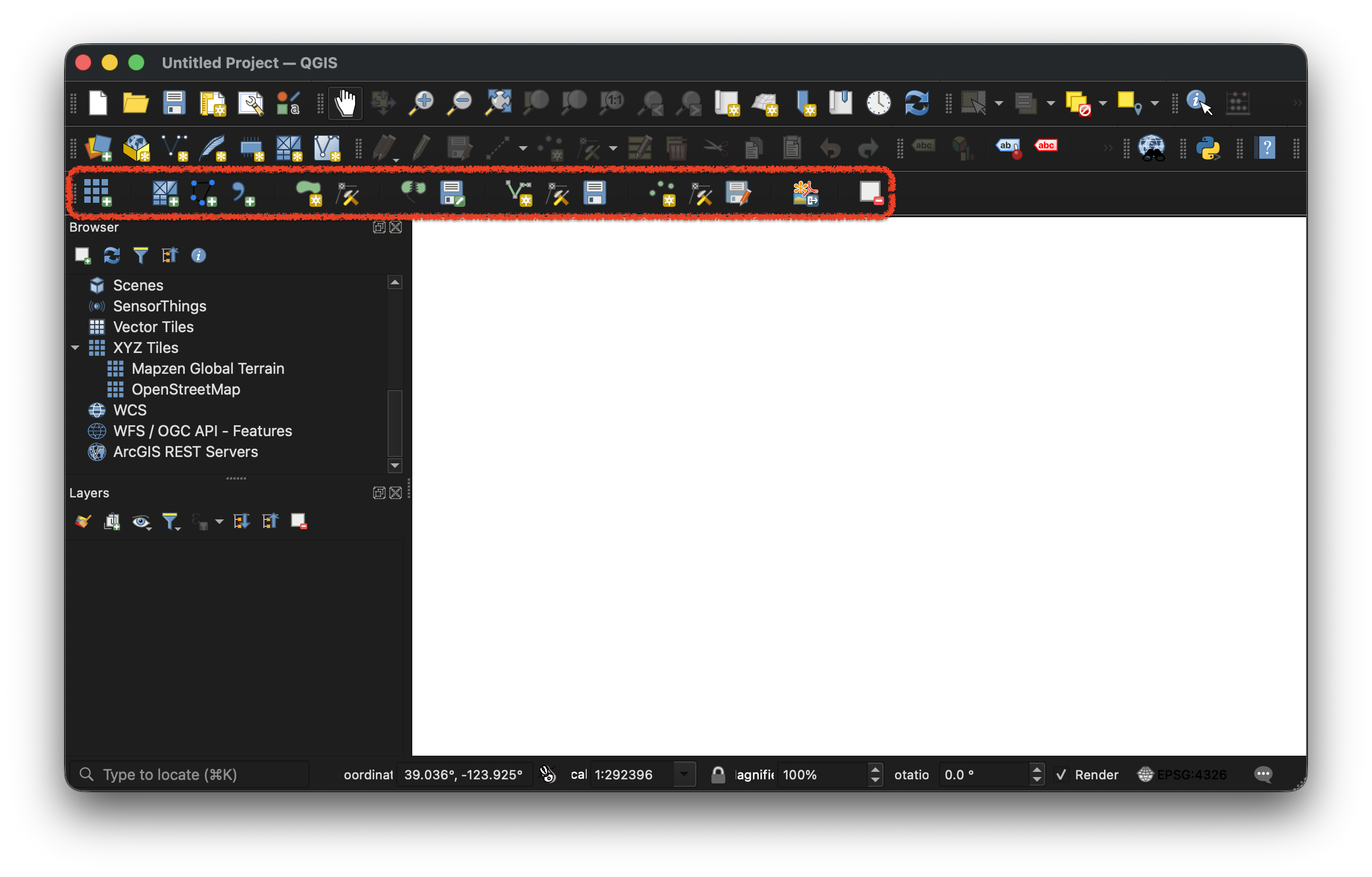 nwm_coastal toolbar in QGIS